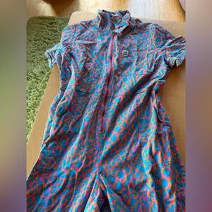 Lucy and Yak bright cheetah print jumpsuit